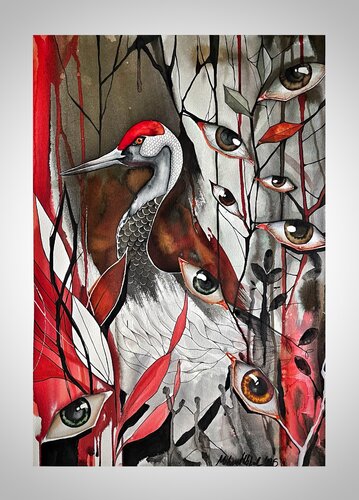 Crane von Mehmet Uskul, Malerei kaufen auf Singulart