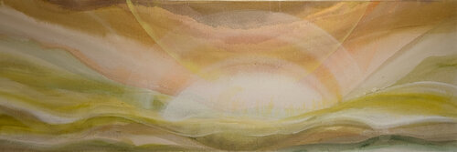 Desert sunset de Vanessa Onuk, Pintura a la venta en Singulart
