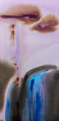 Tearing mountain by Vanessa Onuk, Painting for Sale on Singulart