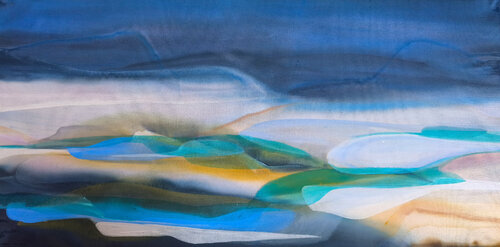 Behind the shower curtain by Vanessa Onuk, Painting for Sale on Singulart