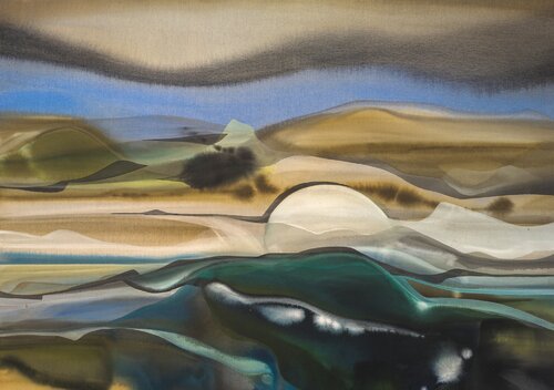Desert twilight by Vanessa Onuk, Painting for Sale on Singulart