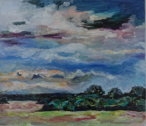 Tanz der Wolken de Christa Riemann, Pintura a la venta en Singulart
