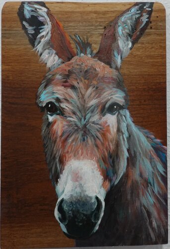 Esel 26-1 von Christa Riemann, Malerei kaufen auf Singulart