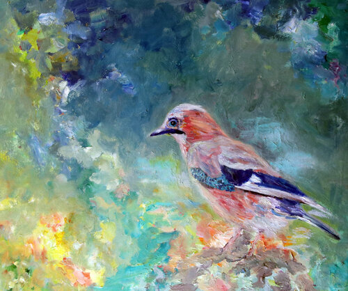 Eichelhäher by Christa Riemann, Painting for Sale on Singulart