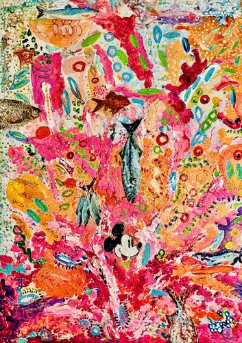 Mouse and Fish von Stephanie Bing, Malerei kaufen auf Singulart