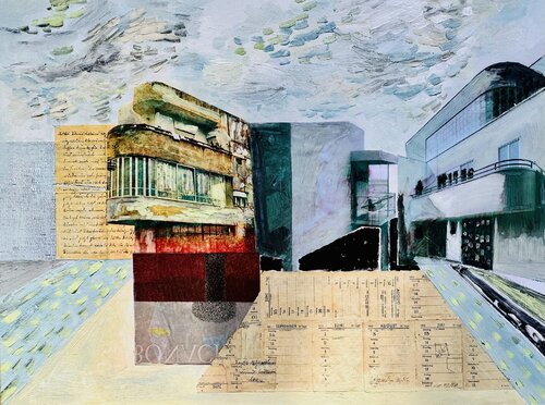 Between Spaces and Times. Fragments of Modernity van Stephanie Bing, Schilderij te koop op Singulart