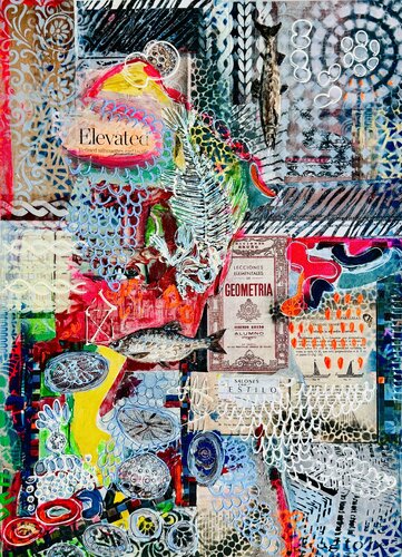 Elevated Fish — Refined Silhouettes and Tactile Geometry de Stephanie Bing, Pintura a la venta en Singulart