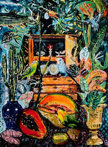 Zwischen Palmen und Porzellan by Stephanie Bing, Painting for Sale on Singulart