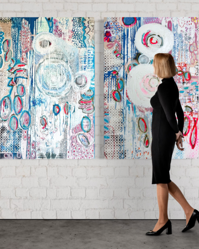 Diptychon „Alphabet of Tides“ & „Floating Signs“ by Stephanie Bing, 絵画 for Sale on Singulart