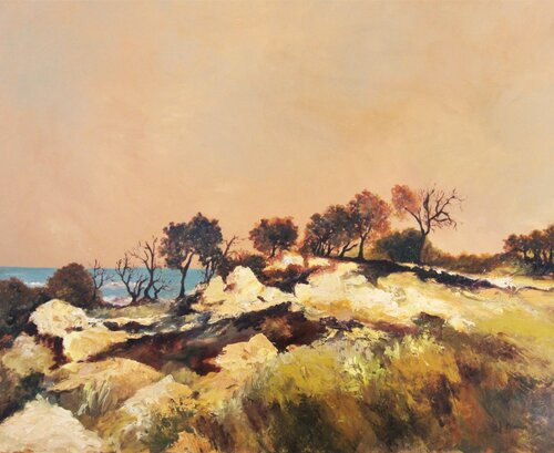 La crête des Maures van Marie Josiane BLACHON, Schilderij te koop op Singulart