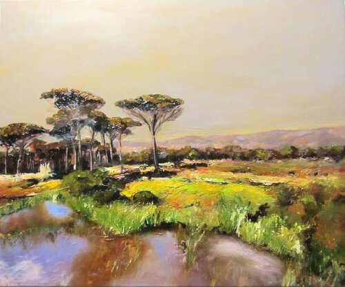 La forêt de Palayson von Marie Josiane BLACHON, Malerei kaufen auf Singulart