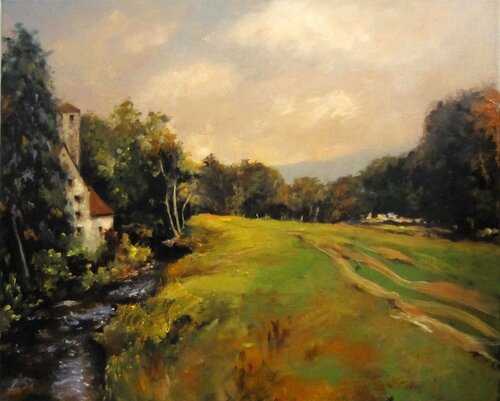 Bords de Saire di Marie Josiane BLACHON, Pittura in vendita su Singulart