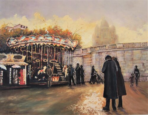 Le carrousel van Marie Josiane BLACHON, Schilderij te koop op Singulart