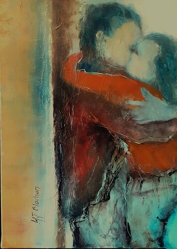 Valentine's day by Marie Josiane BLACHON, Painting for Sale on Singulart