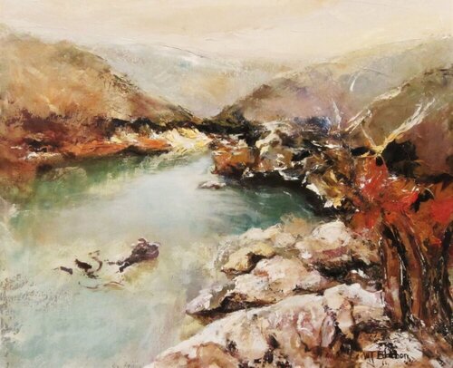 PAYSAGE DES MAURES N° 1 van Marie Josiane BLACHON, Schilderij te koop op Singulart