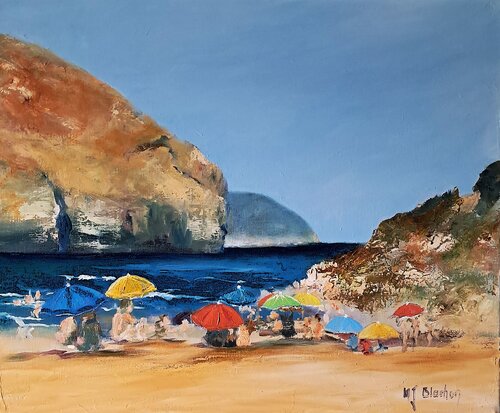 Plage de Cantabrie (Espagne) by Marie Josiane BLACHON, Painting for Sale on Singulart