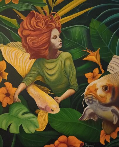 Tropical Muse van Bernhard Sulser, Schilderij te koop op Singulart