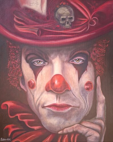 Male Clown by Bernhard Sulser, Painting for Sale on Singulart