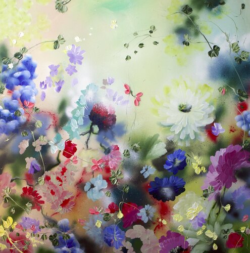 "Mizuki Serenity" floral large art Anastassia Skopp