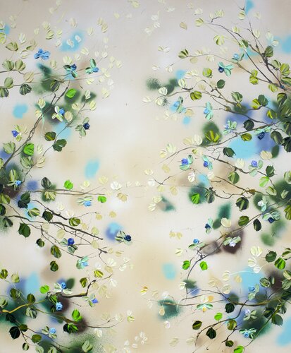 "Blue Rose Stroll" von Anastassia Skopp, Malerei kaufen auf Singulart