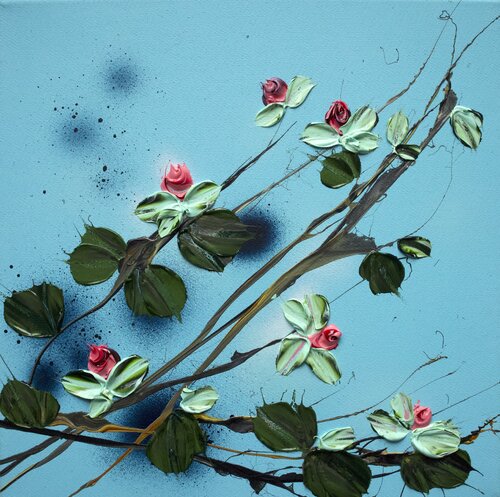 "Red Rose Bush" de Anastassia Skopp, Pintura a la venta en Singulart
