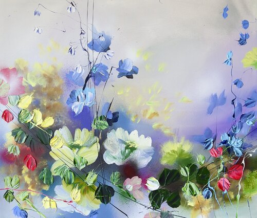 "Toujours des fleures" van Anastassia Skopp, Schilderij te koop op Singulart