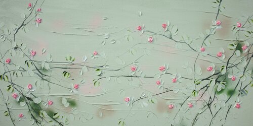 "Sweet Vibes" landscape format floral art Anastassia Skopp