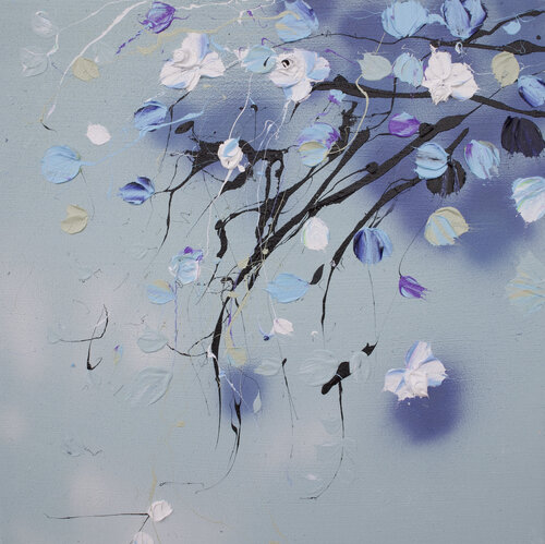 "Blue Rose Bush" van Anastassia Skopp, Schilderij te koop op Singulart