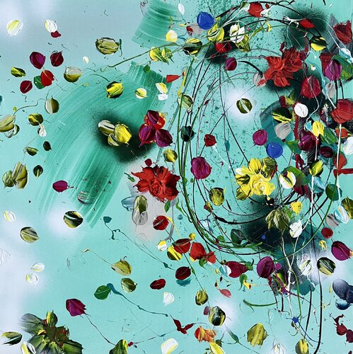 "Floral Fusion" van Anastassia Skopp, Schilderij te koop op Singulart