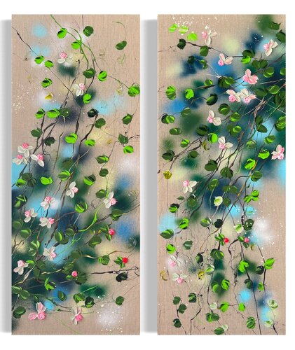 "Flying Blooms" van Anastassia Skopp, Schilderij te koop op Singulart