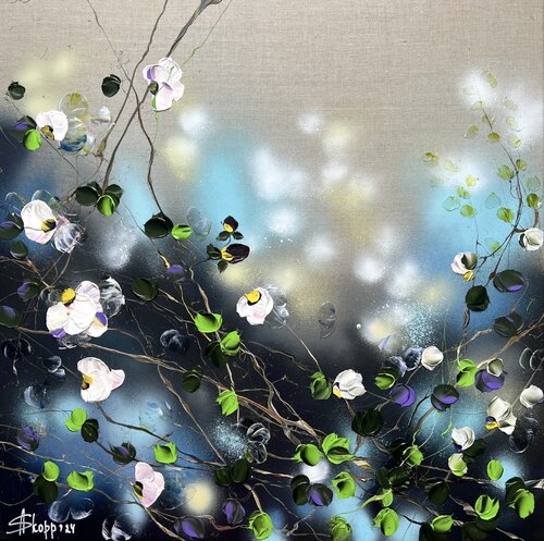 "White Flowers II" van Anastassia Skopp, Schilderij te koop op Singulart