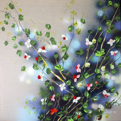 Quiet Bloom of Serenity de Anastassia Skopp, Pintura a la venta en Singulart