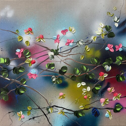 "Floral Fusion II" van Anastassia Skopp, Schilderij te koop op Singulart