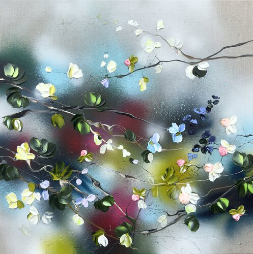 "Floral Fusion III" van Anastassia Skopp, Schilderij te koop op Singulart