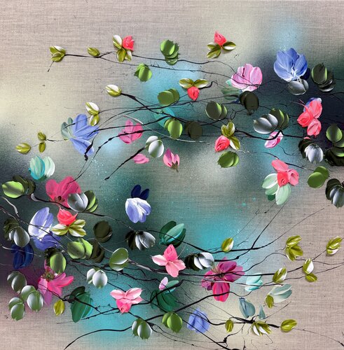 Flower Talk II van Anastassia Skopp, Schilderij te koop op Singulart