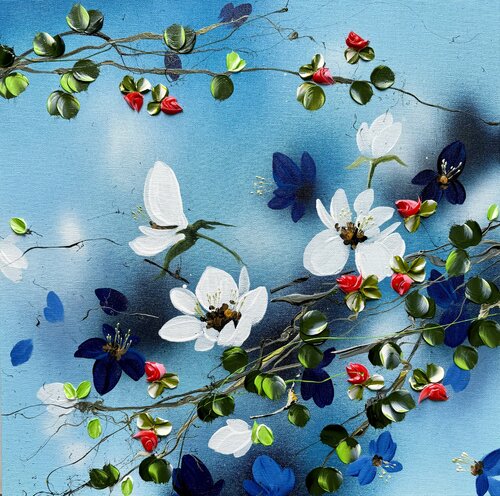 Blue Flow III di Anastassia Skopp, Pittura in vendita su Singulart