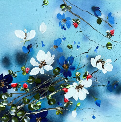 Blue Flow II von Anastassia Skopp, Malerei kaufen auf Singulart