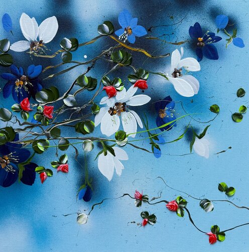 Blue Flow I de Anastassia Skopp, Pintura a la venta en Singulart