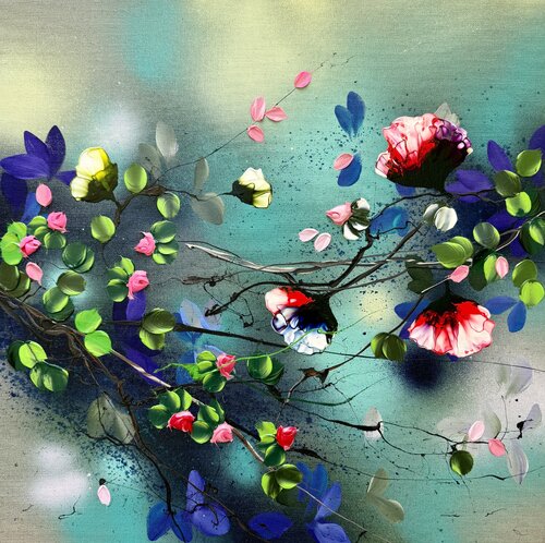 Petal Drift I by Anastassia Skopp, Painting for Sale on Singulart