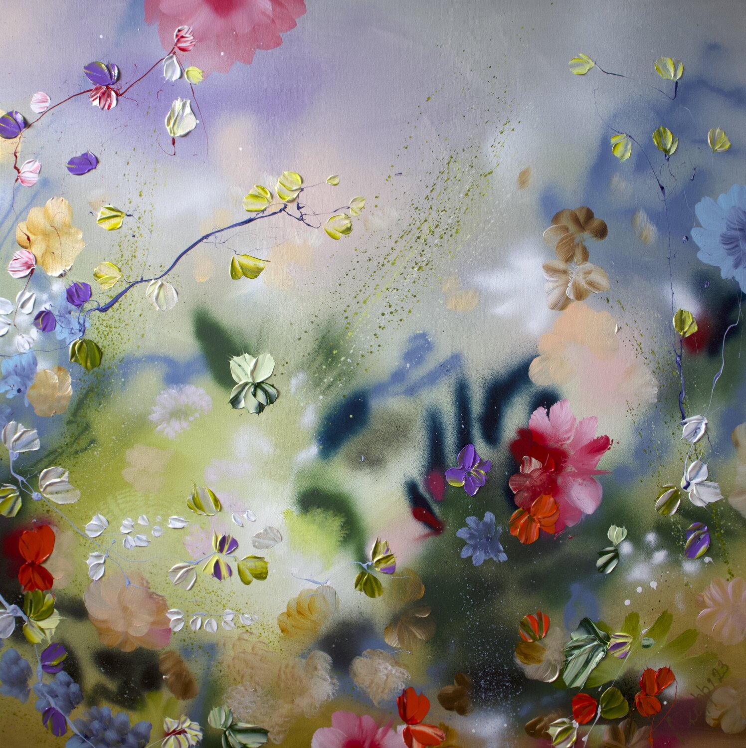 "Komorebi XV" textured painting Anastassia Skopp