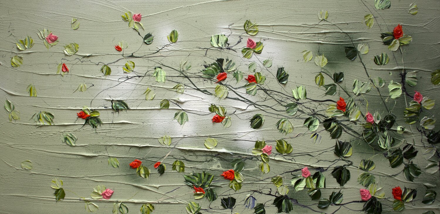 "Dreaming" landscape format floral art Anastassia Skopp