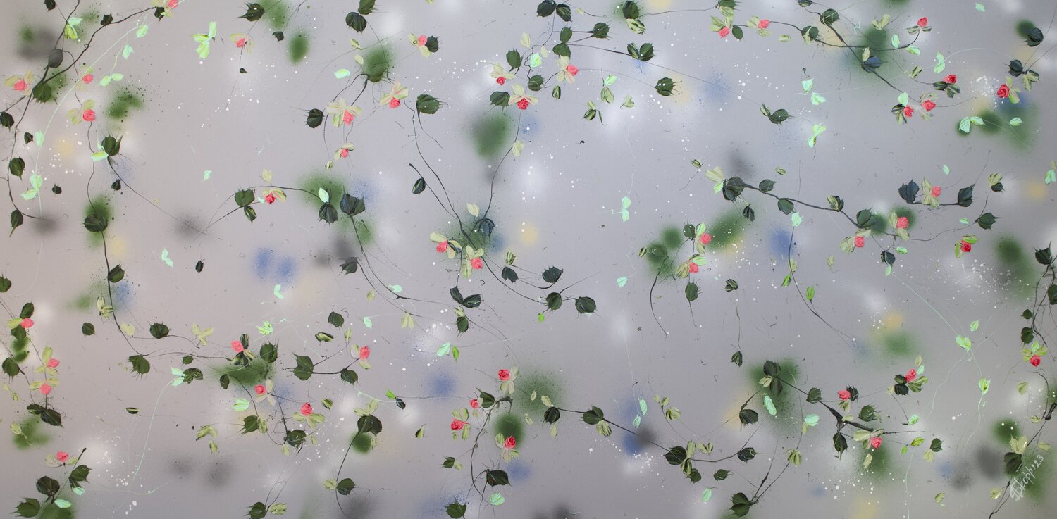 "Morii" extra large floral arwork Anastassia Skopp