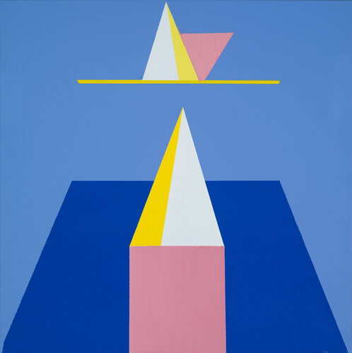 SERIES 8 # 9.    PINK FLOOR TO THE PYRAMIDS von jo Paff, Malerei kaufen auf Singulart