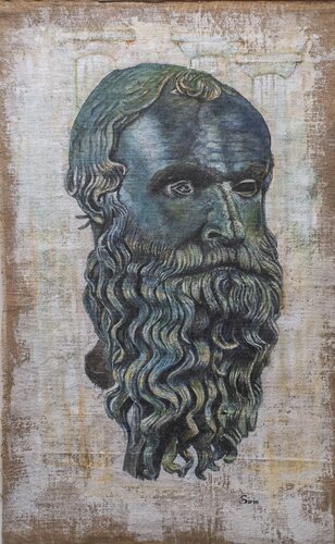 TESTA DEL FILOSOFO DI PORTICELLO van ELVIRA SIRIO, Schilderij te koop op Singulart