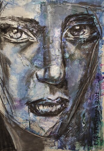 No more. Burned life. Ukraine. Mariupol. de Viktoriia Kartashova, Pintura a la venta en Singulart