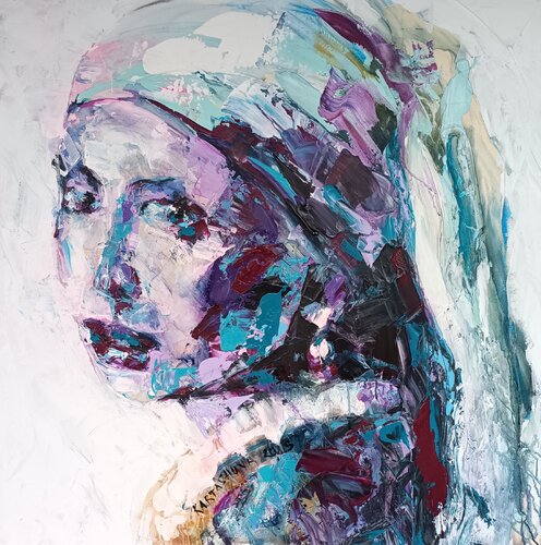 Another Girl with pearl earring von Viktoriia Kartashova, Malerei kaufen auf Singulart
