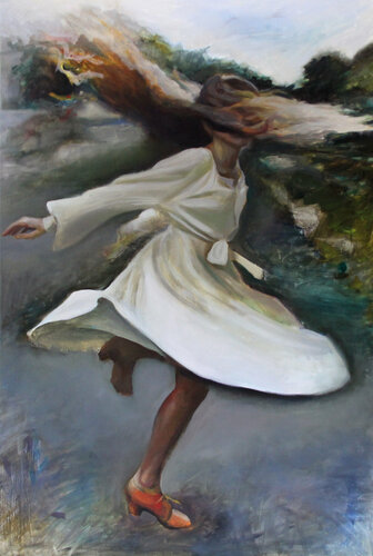 Escape from the past 140 x 94 cm. van Moussin Irjan, Schilderij te koop op Singulart