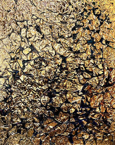 Quake Golden by Steffen Schulze, 회화 for Sale on Singulart
