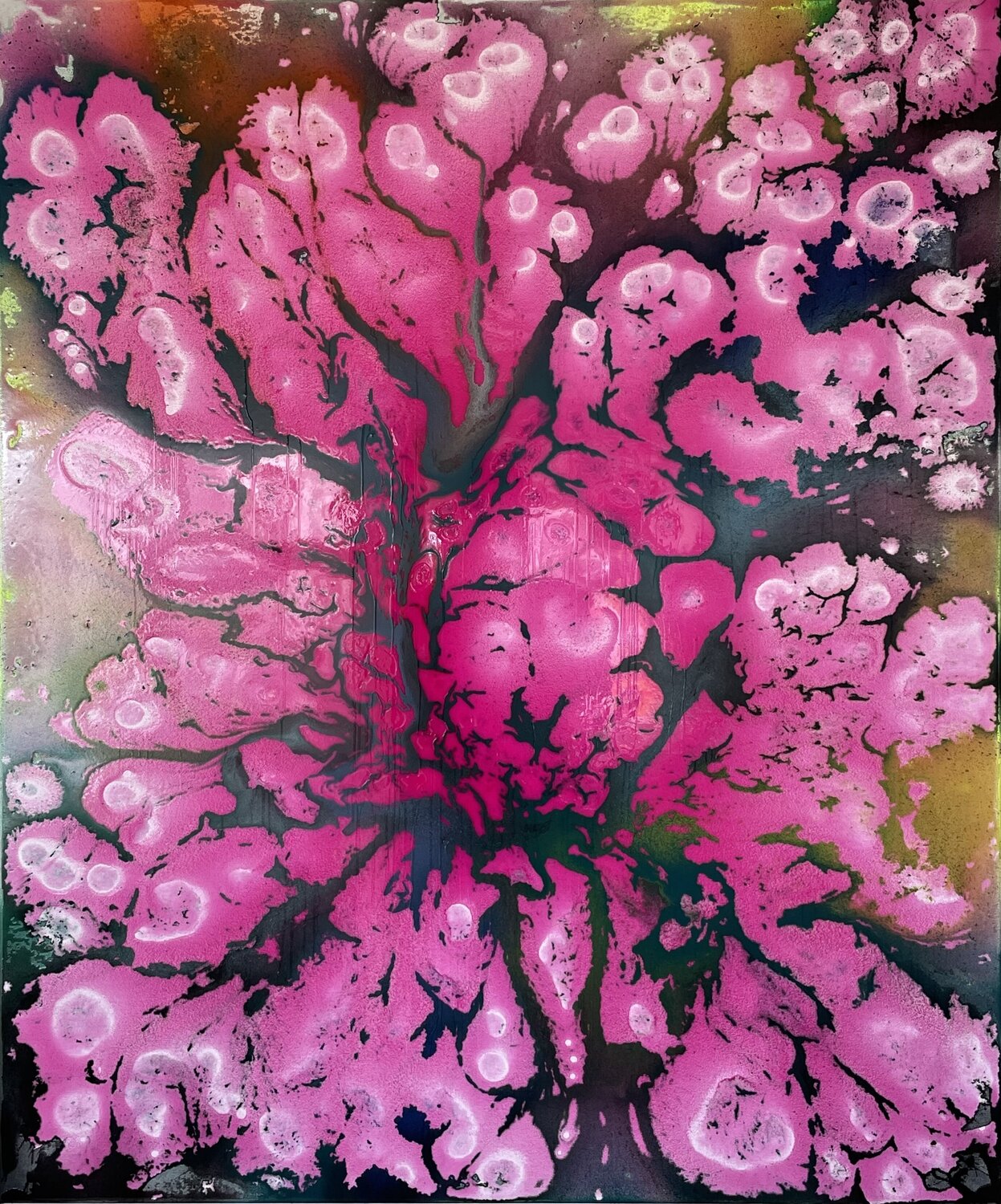 Floral Splash I Steffen Schulze Originalgemälde zu verkaufen