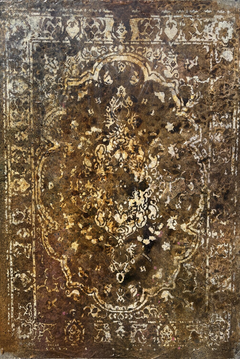 Oriental Vibes Taupe Steffen Schulze Original painting for sale
